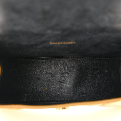 Balenciaga Metallic Calfskin Crocodile Embossed Hourglass Top Handle Bag XS Gold 5 of 17