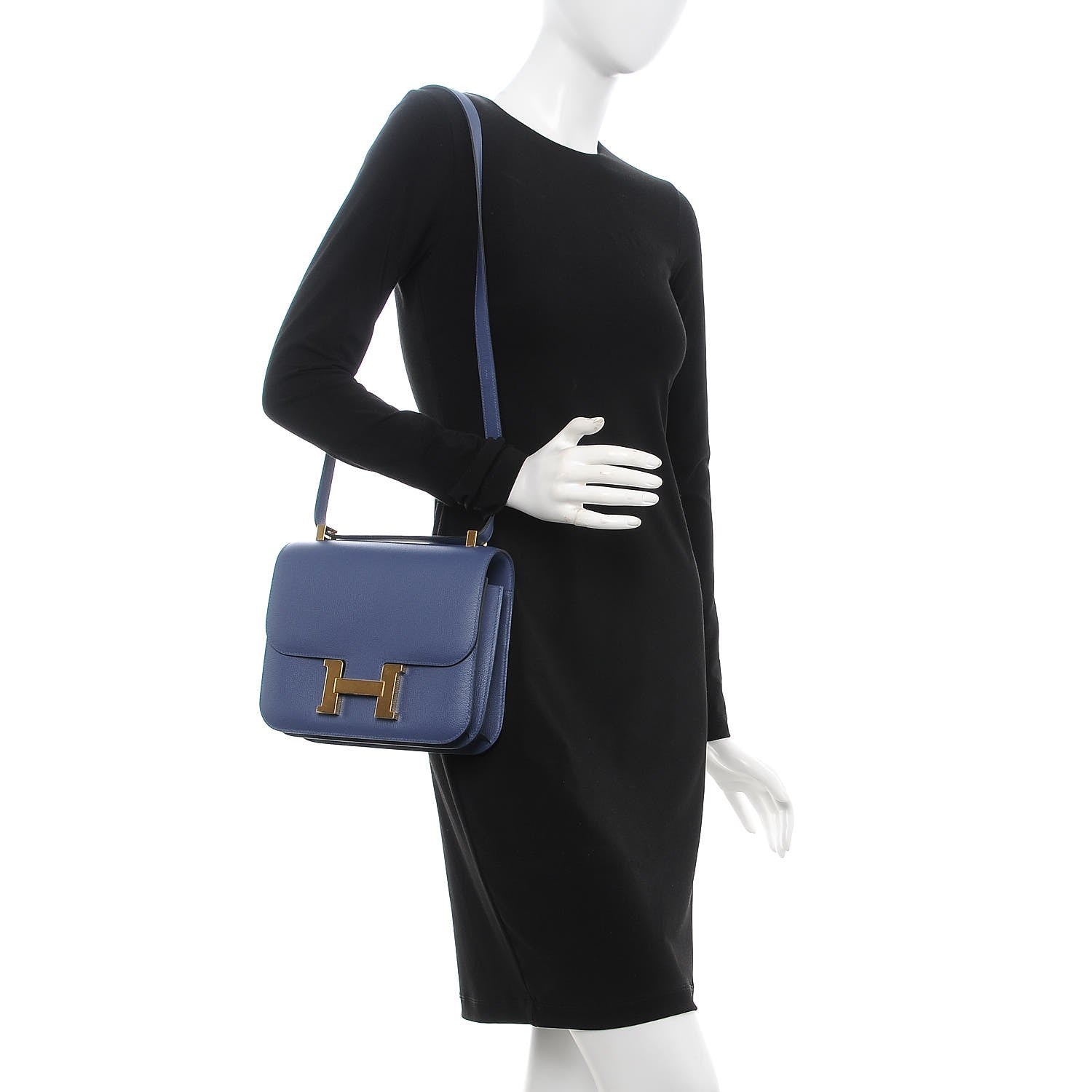 Hermes Evercolor Constance 24 Bleu Brighton 2 of 26