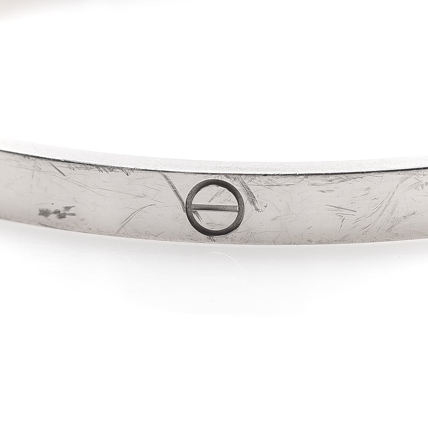 18K White Gold Small LOVE Bracelet 17