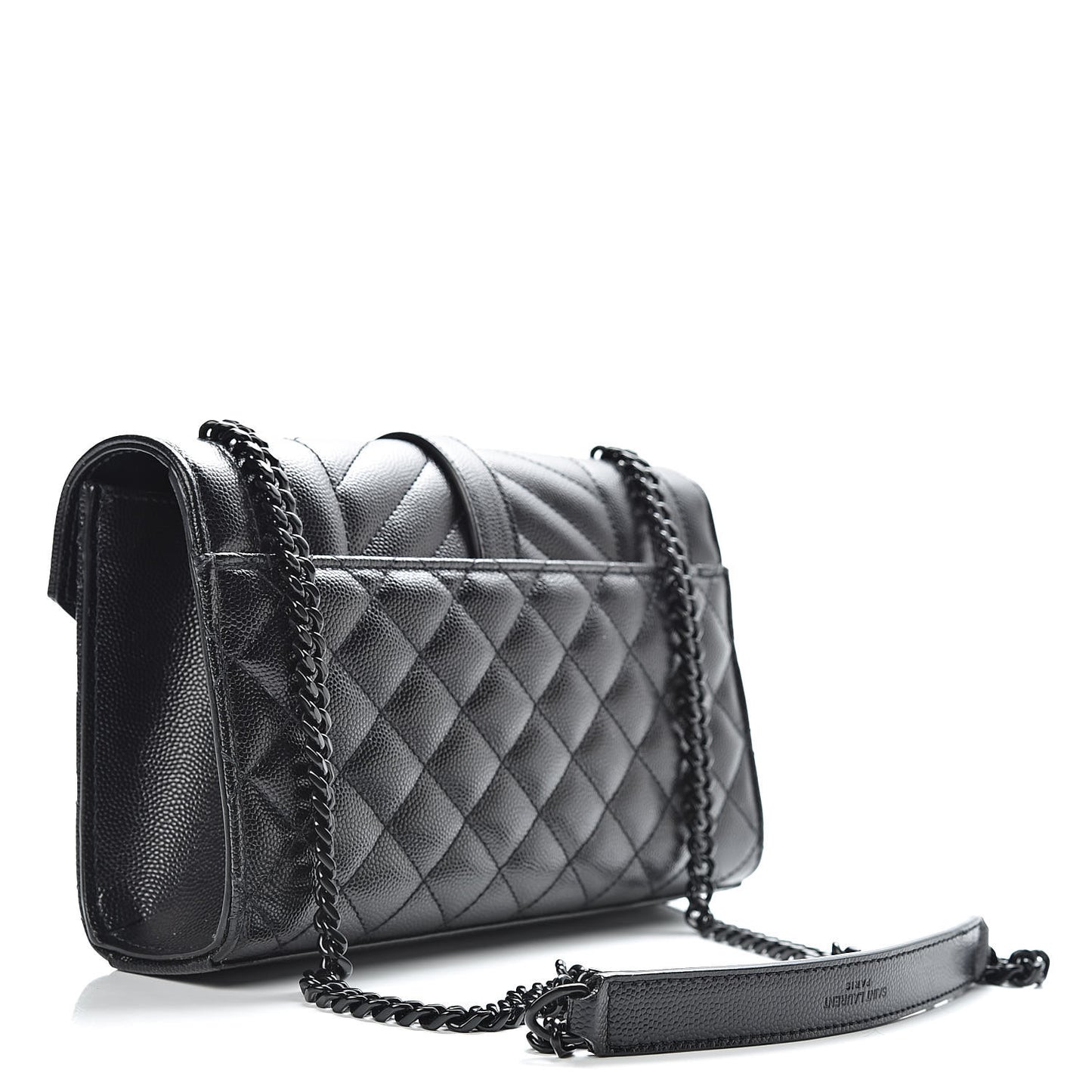 Grain De Poudre Tri-Quilt Monogram Small College Bag Black