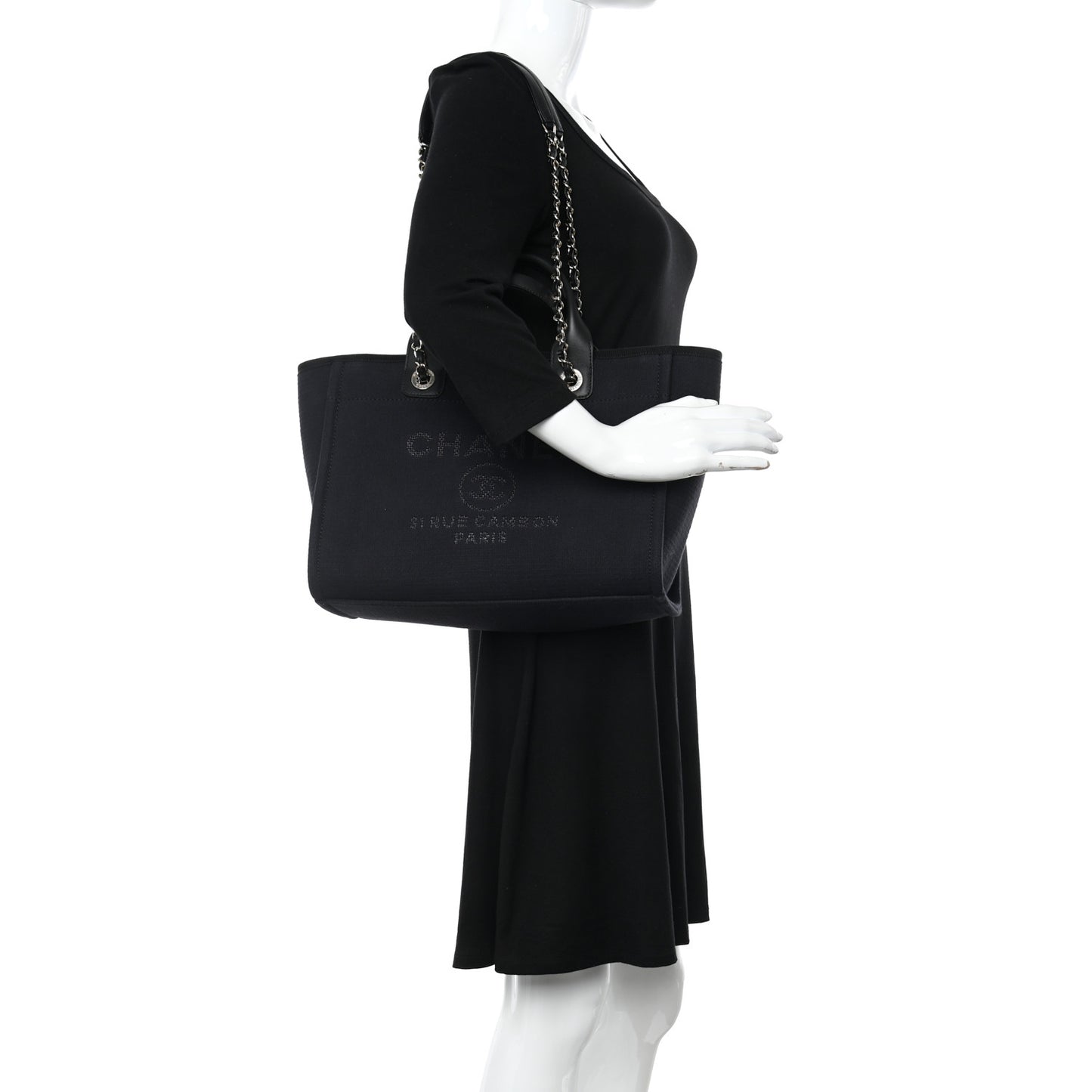 Mixed Fibers Small Deauville Tote Black