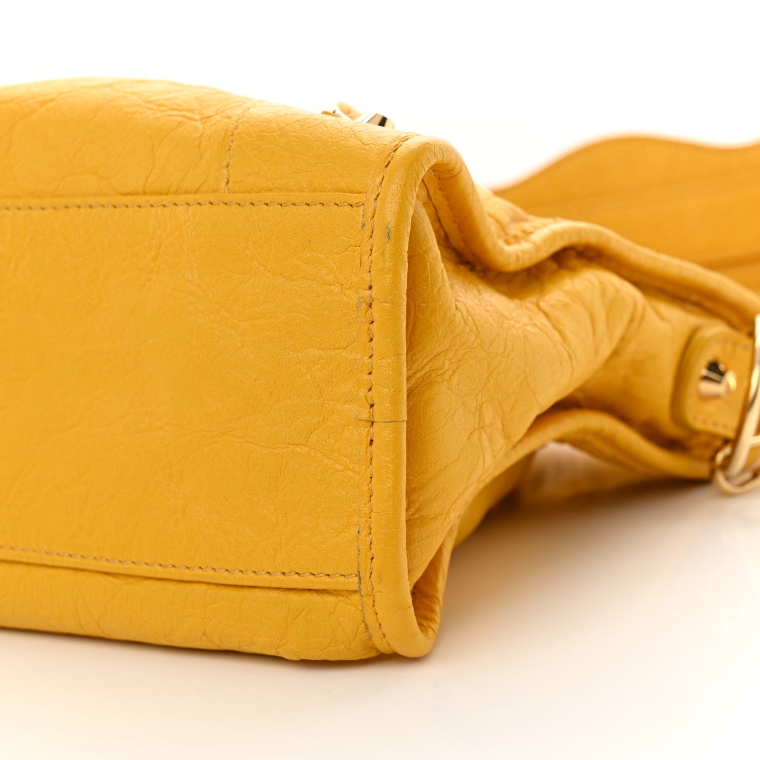 Balenciaga Agneau Classic Silver Hardware S City Jaune Epi 10 of 17