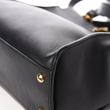 Fendi Vitello Seta Shiny Nappa Medium Peekaboo Iconic Satchel Black 13 of 14