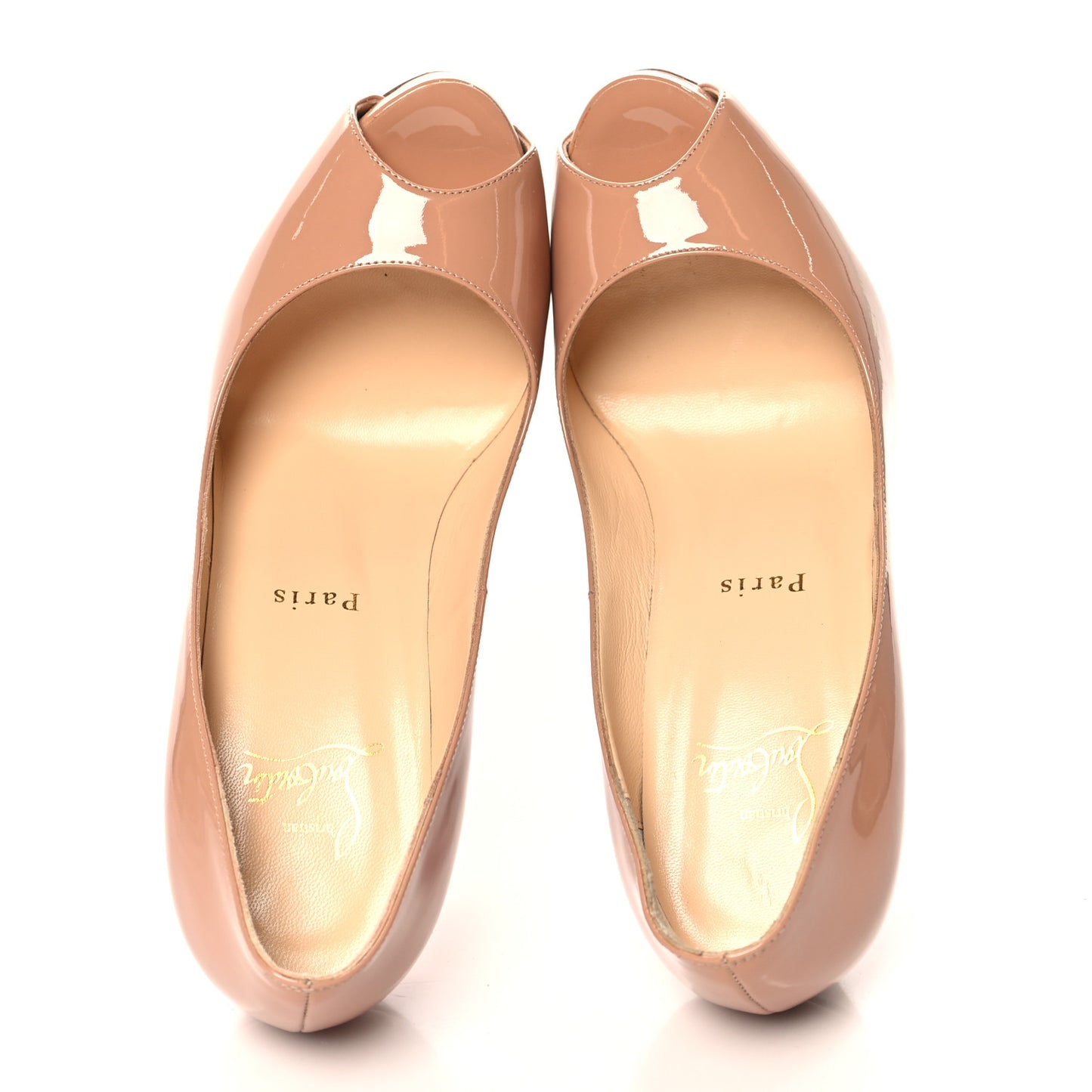 Patent New Very Prive 120 Pumps 37.5 Nude