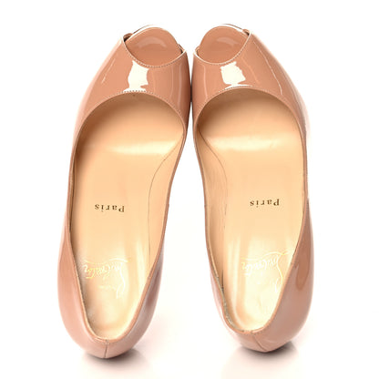 Christian Louboutin Patent New Very Prive 120 Pumps 37.5 Nude 2 of 9