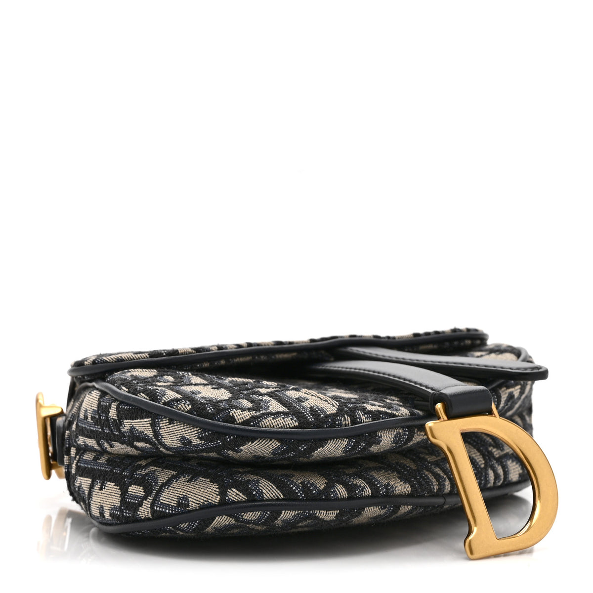 Christian Dior Oblique Mini Saddle Bag Blue 4 of 10