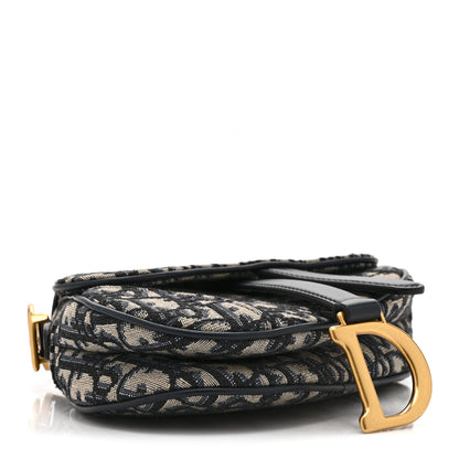 Christian Dior Oblique Mini Saddle Bag Blue 4 of 10