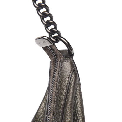 Gucci Metallic Pebbled Calfskin Medium Soho Chain Hobo Sasso 13 of 14