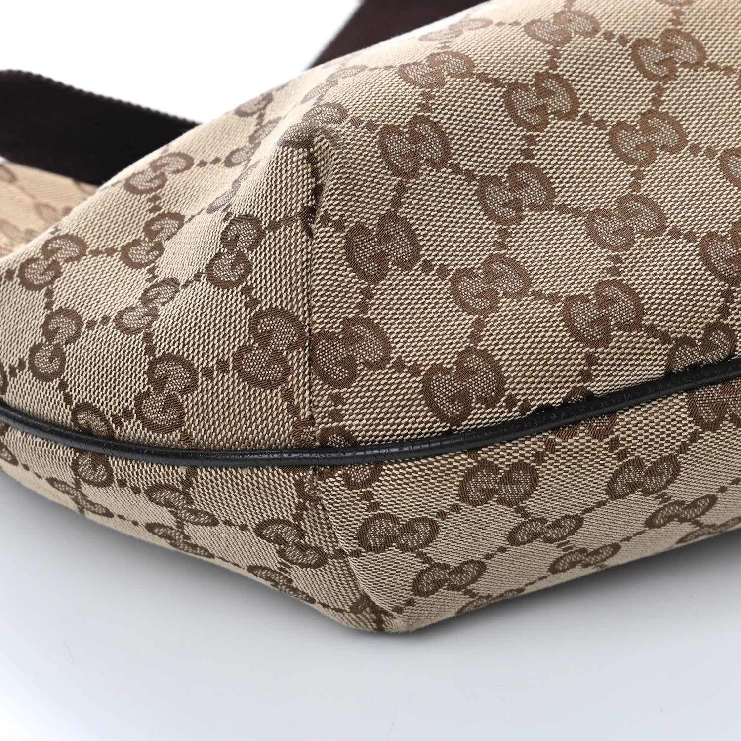 Gucci Monogram Medium Half Moon Hobo Dark Brown 8 of 9