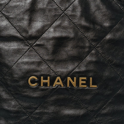 Chanel Shiny Calfskin Quilted Small Chanel 22 Black 8 of 12