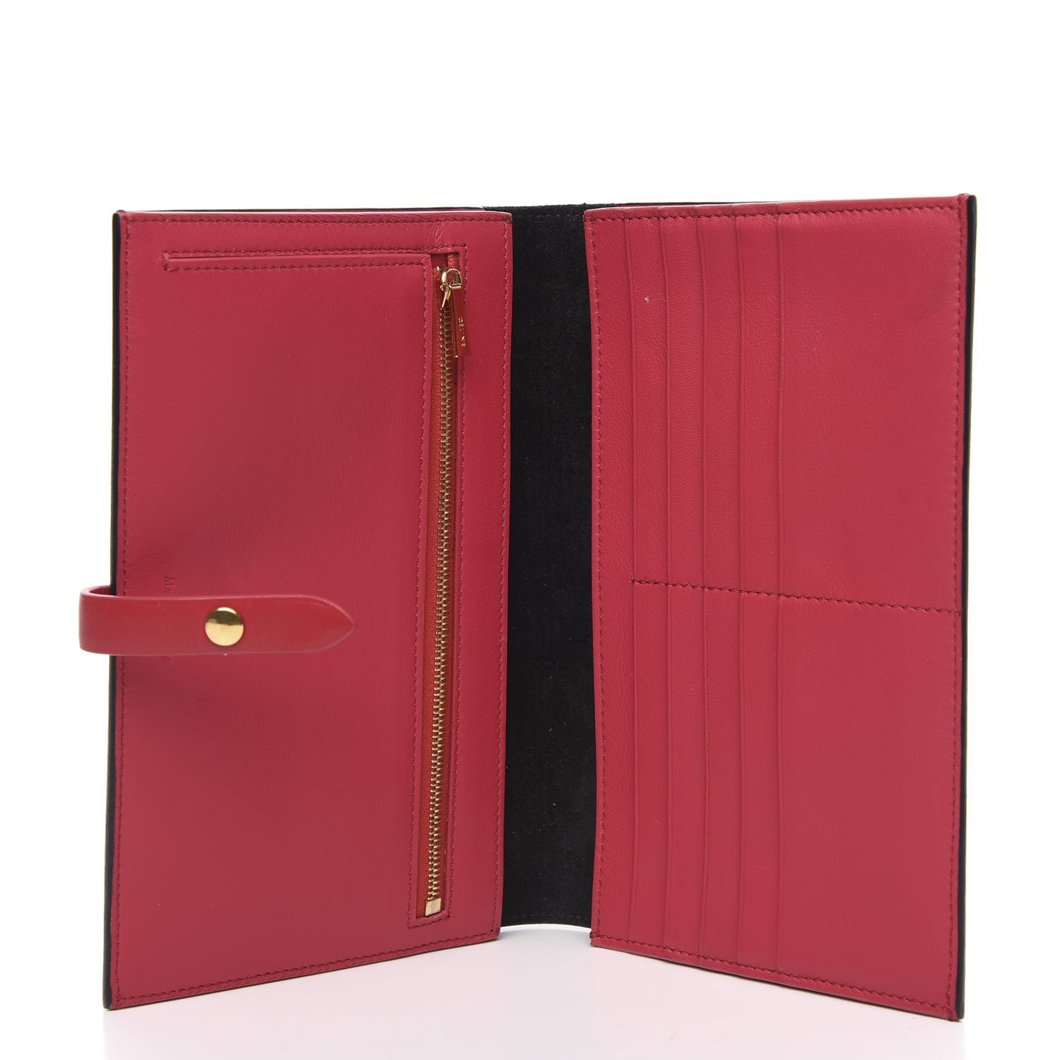 Celine Grained Calfskin Large Multifunction Strap Wallet Black 5 of 8