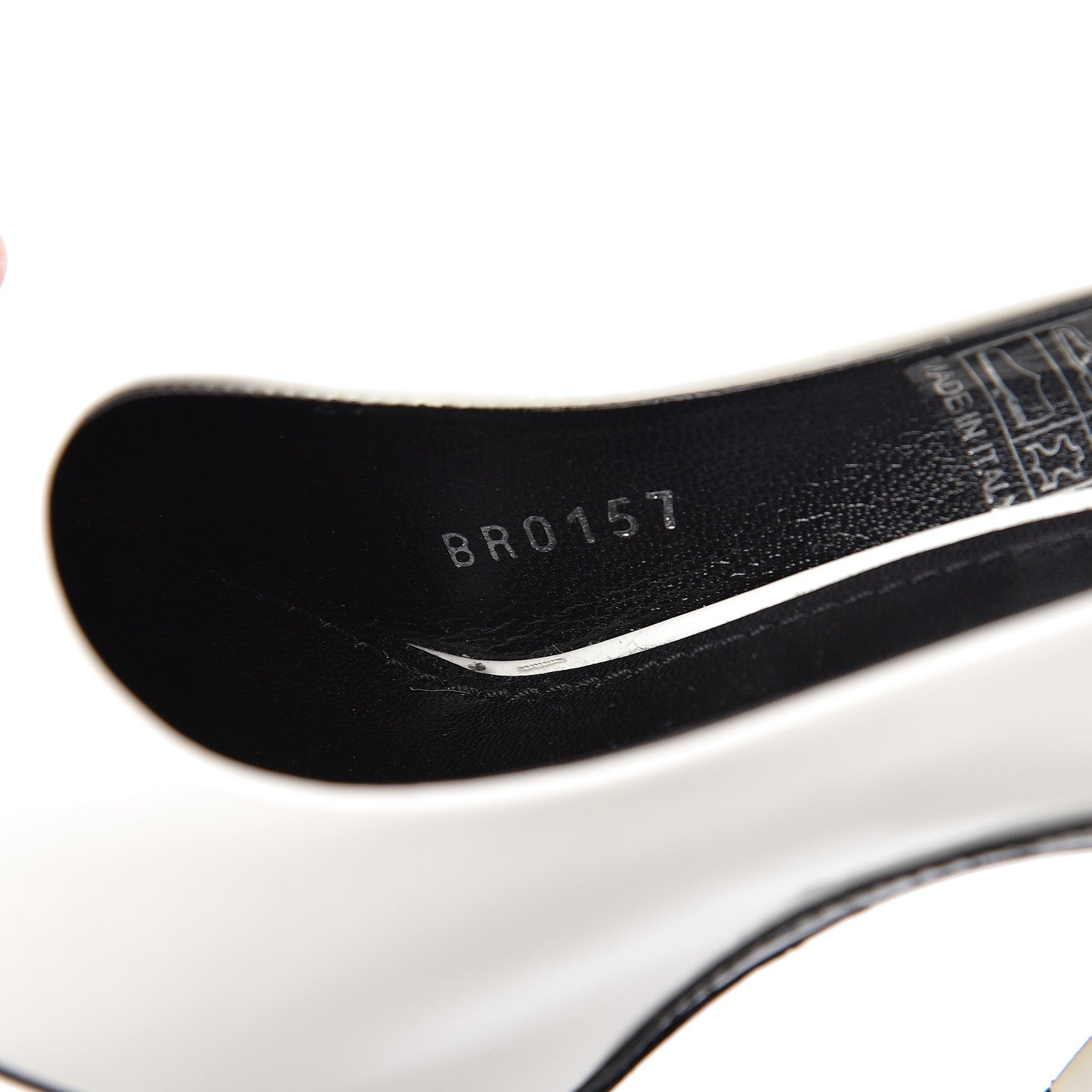 Louis Vuitton Calfskin Crocodile Embossed Matchmake Pumps 35 Black White 9 of 9