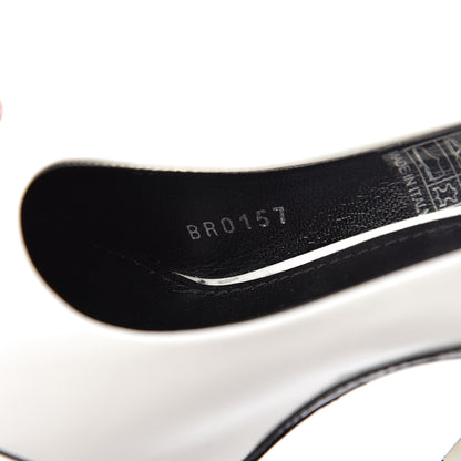 Louis Vuitton Calfskin Crocodile Embossed Matchmake Pumps 35 Black White 9 of 9