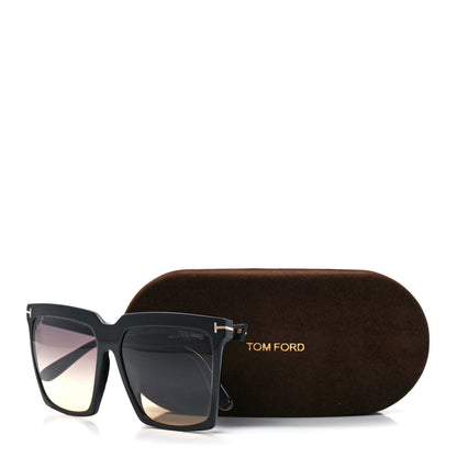 Tom Ford Acetate Polarized Sabrina Cat Eye Sunglasses TF764 Black 8 of 8