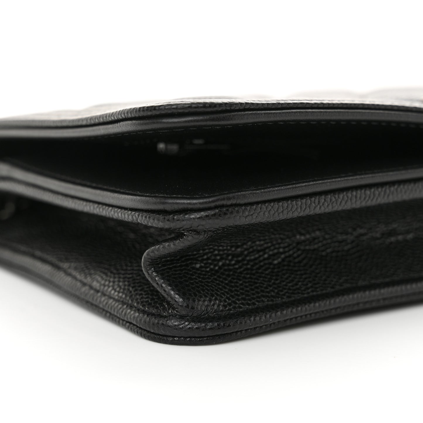 Caviar Quilted Boy Wallet On Chain WOC Black