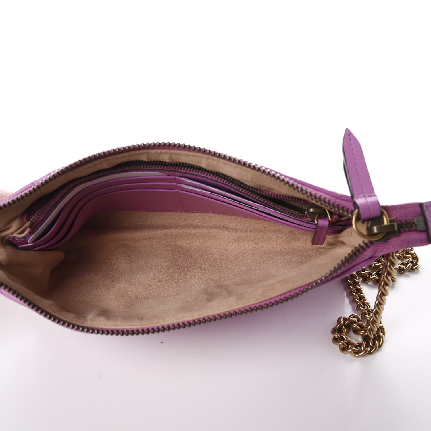 Gucci Calfskin Matelasse Mini GG Marmont Chain Bag Candy Mousse 4 of 9