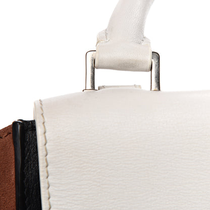 Celine Smooth Calfskin Suede Medium Tri-Color Trapeze White 7 of 11
