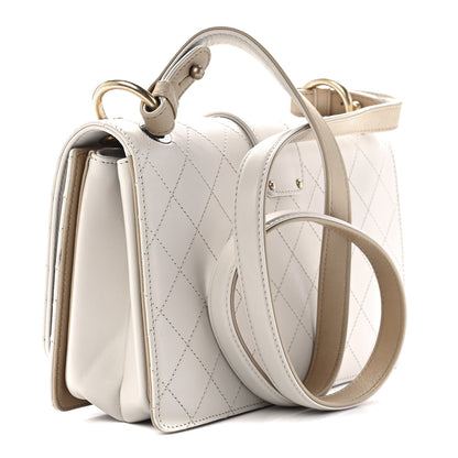 Chanel Calfskin Stitched Flap White 3 of 12