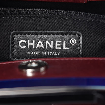 Chanel Glazed Calfskin Quilted Small CC Delivery Tote Burgundy 6 of 10
