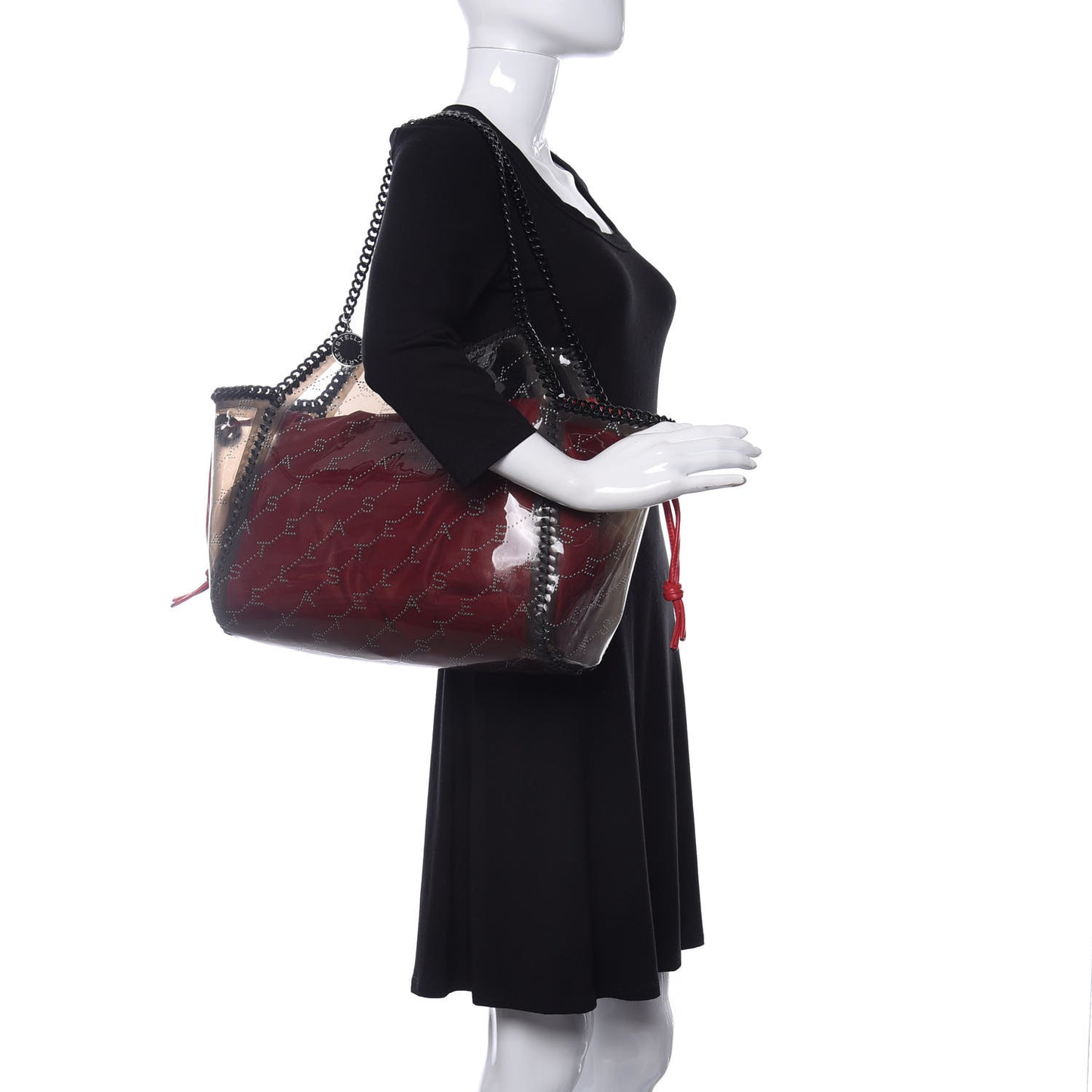 PVC Monogram Falabella Reversible Tote Red