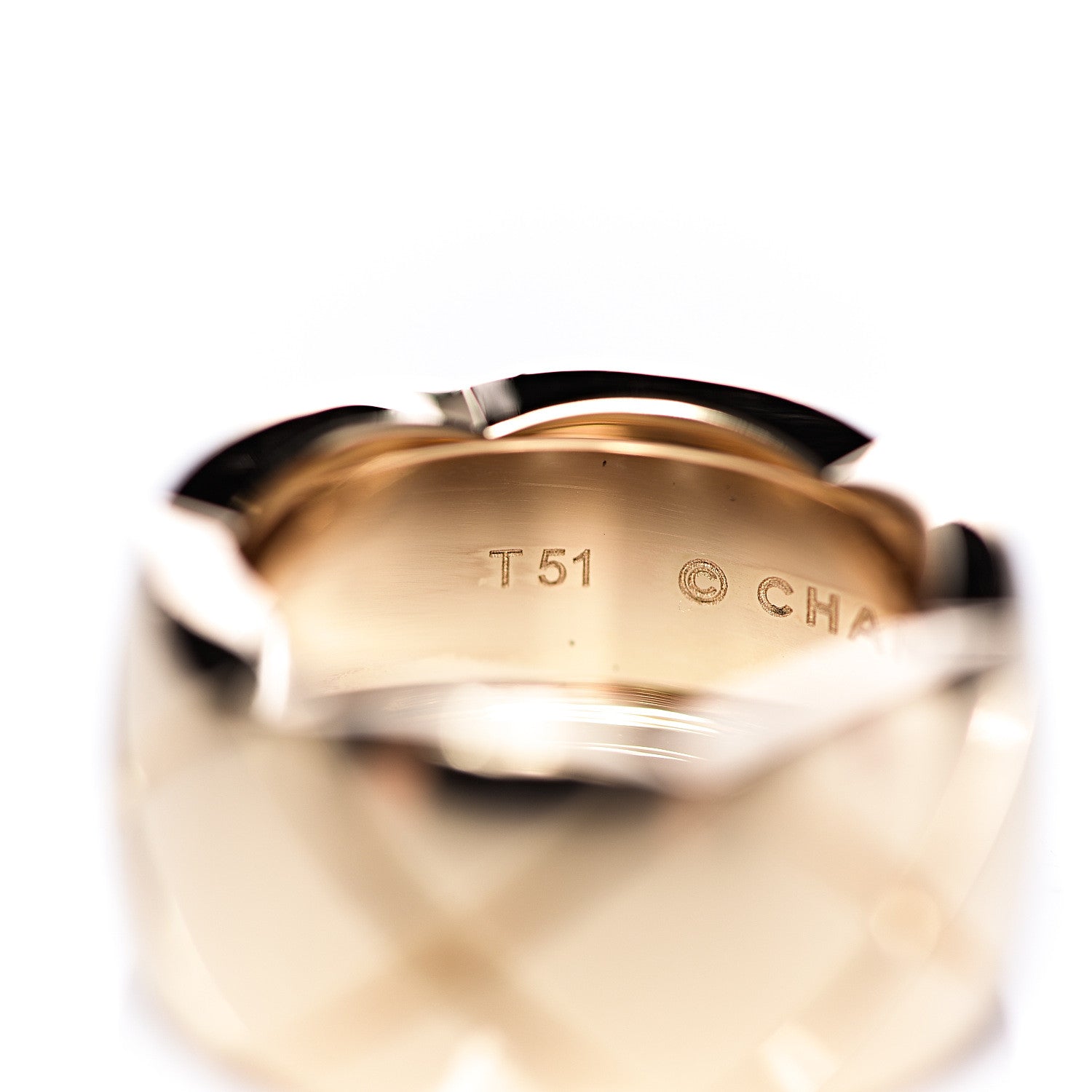 Chanel 18K Yellow Gold Medium Coco Crush Ring 51 5.75 3 of 7
