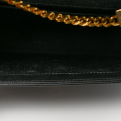 Saint Laurent Grain De Poudre Small Monogram Kate Satchel Black 6 of 8