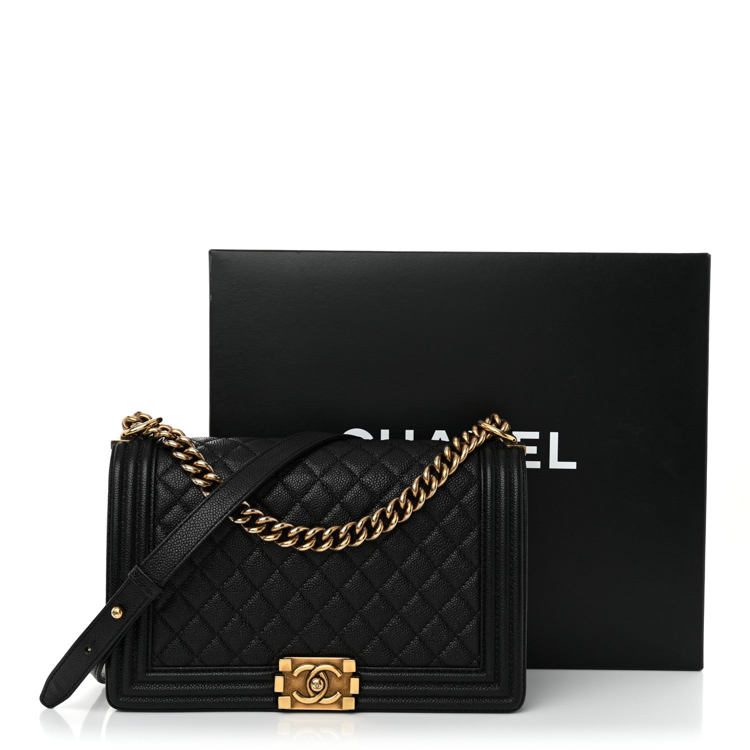 Chanel Caviar Quilted New Medium Boy Flap Black 13 of 13