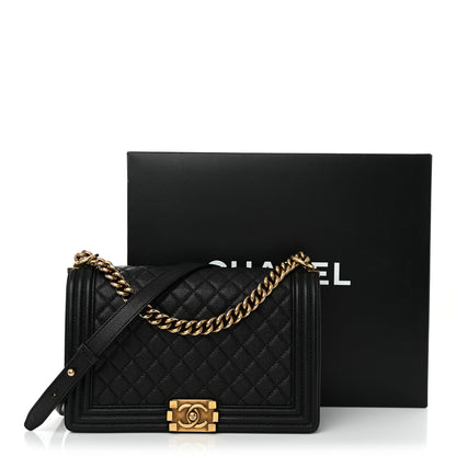 Chanel Caviar Quilted New Medium Boy Flap Black 13 of 13