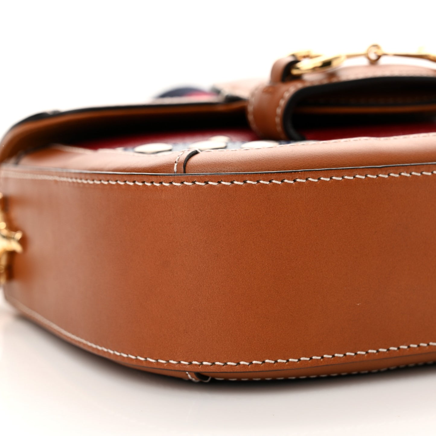 Snakeskin Studded Web Mini Horsebit 1955 Shoulder Bag Multicolor