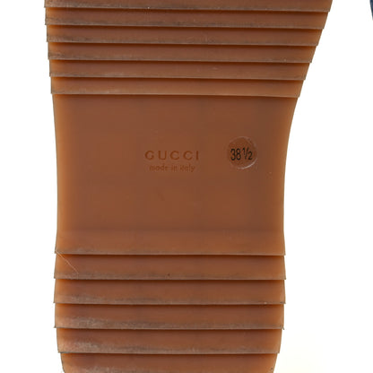 Gucci New Denim GG Monogram Angelina Platform 55mm Slide Sandals 38.5 Blue Tea 6 of 9