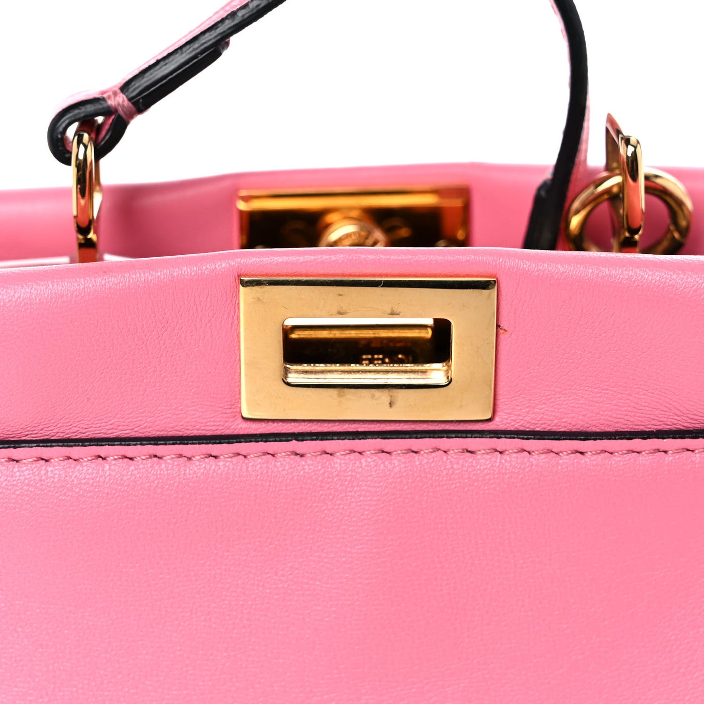 Shiny Nappa Micro Peekaboo Iconic Satchel Rosa Fluo