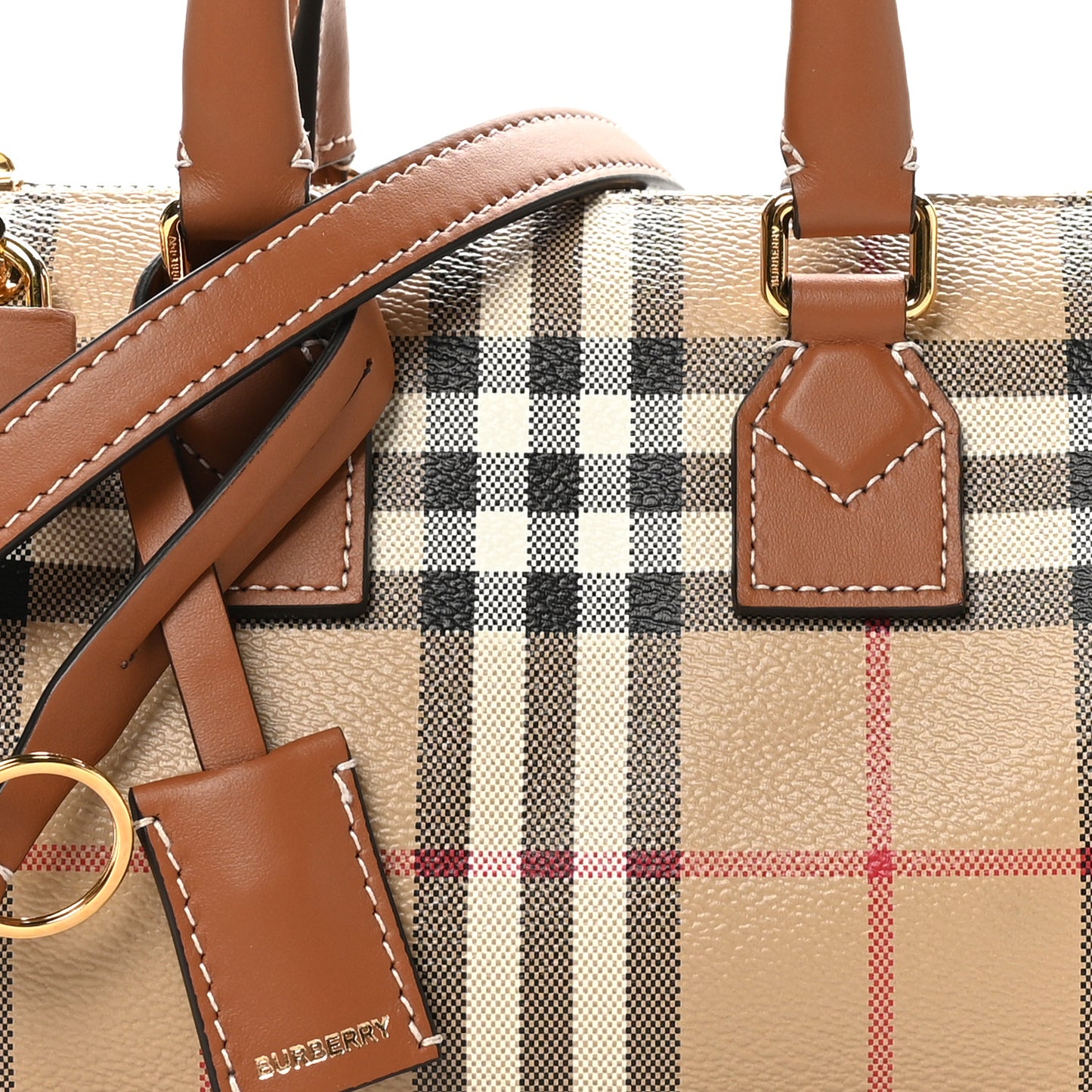 Vintage Check Mini Bowling Bag Briar Brown