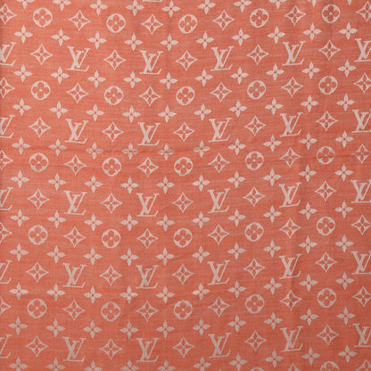 Louis Vuitton Wool Silk Monogram Denim Shawl Piment 1 of 5