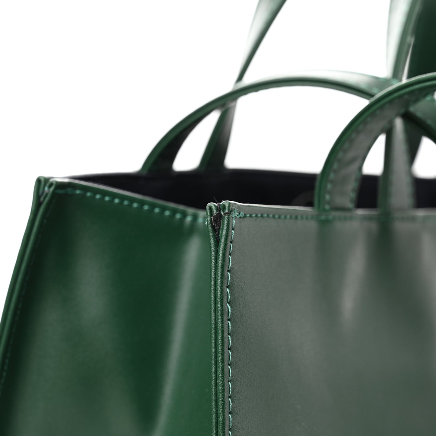 Vegan Leather Medium Shopping Bag Dark Olive