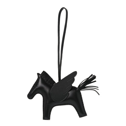 Hermes Milo Lambskin Grigri Rodeo Pegase Horse Bag Charm PM So Black 1 of 5