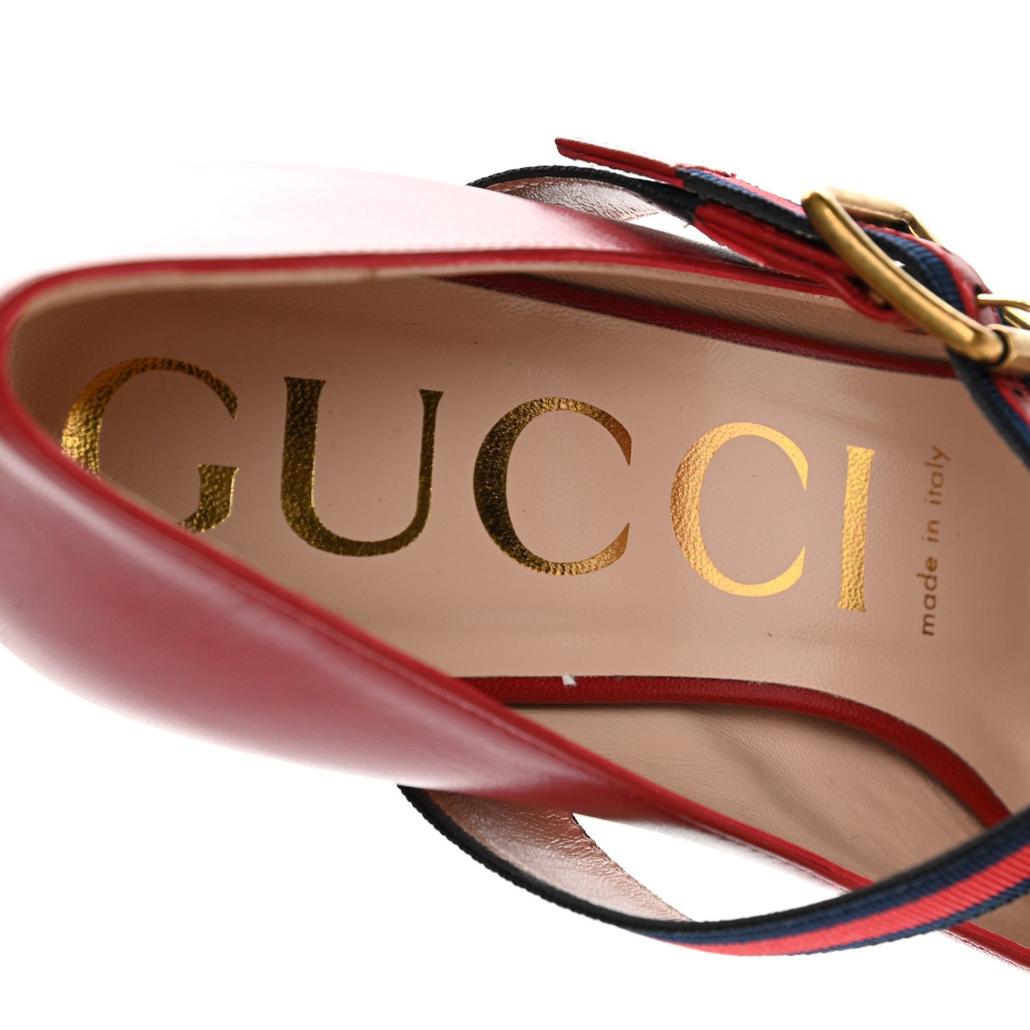 Malaga Kid Sylvie Web Mid Heel Pumps 37.5 Hibiscus Red