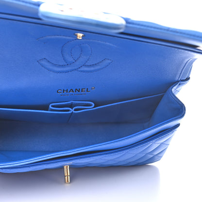 Chanel Lambskin Quilted Medium Double Flap Blue 5 of 9