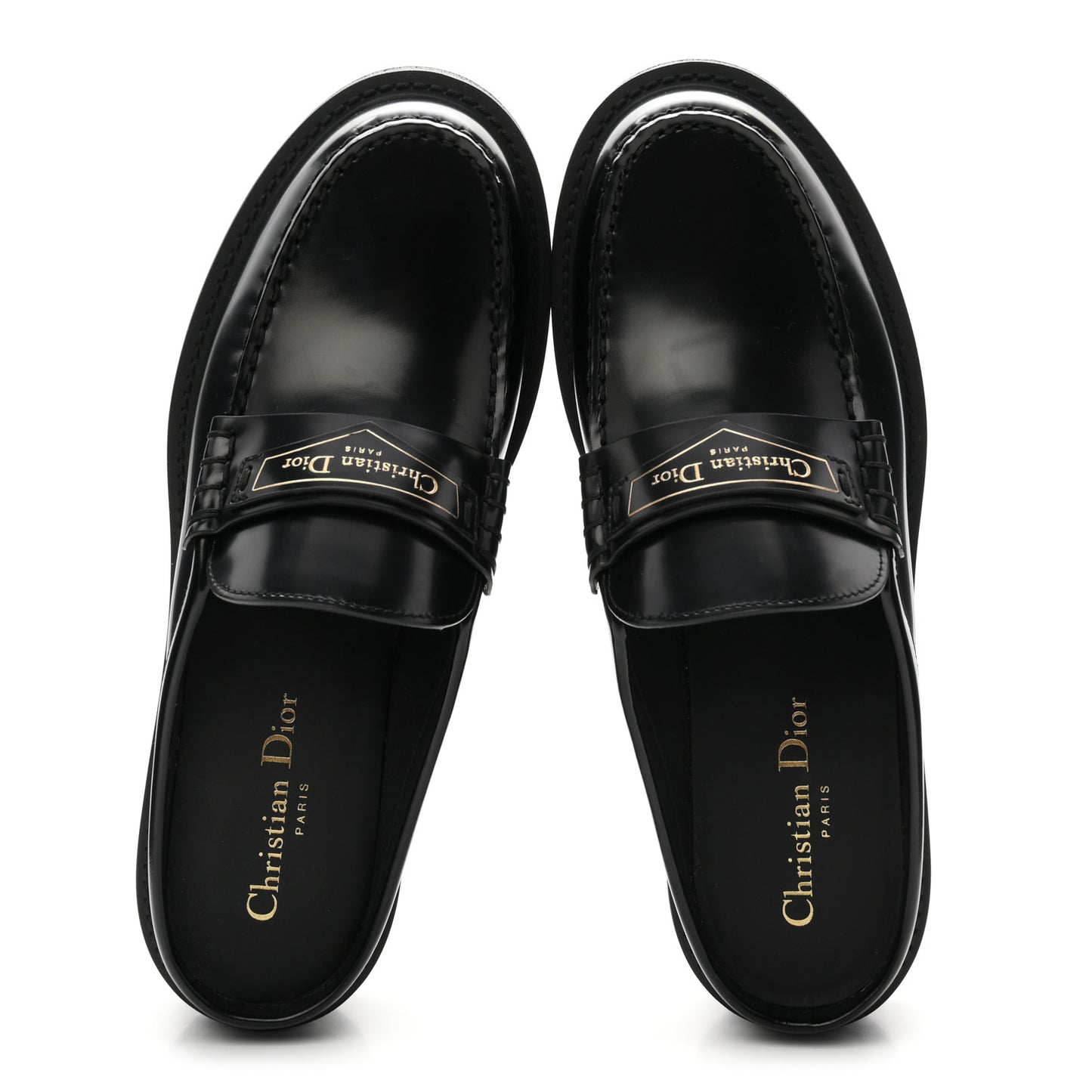 Brushed Calfskin Boy Mules 39.5 Black