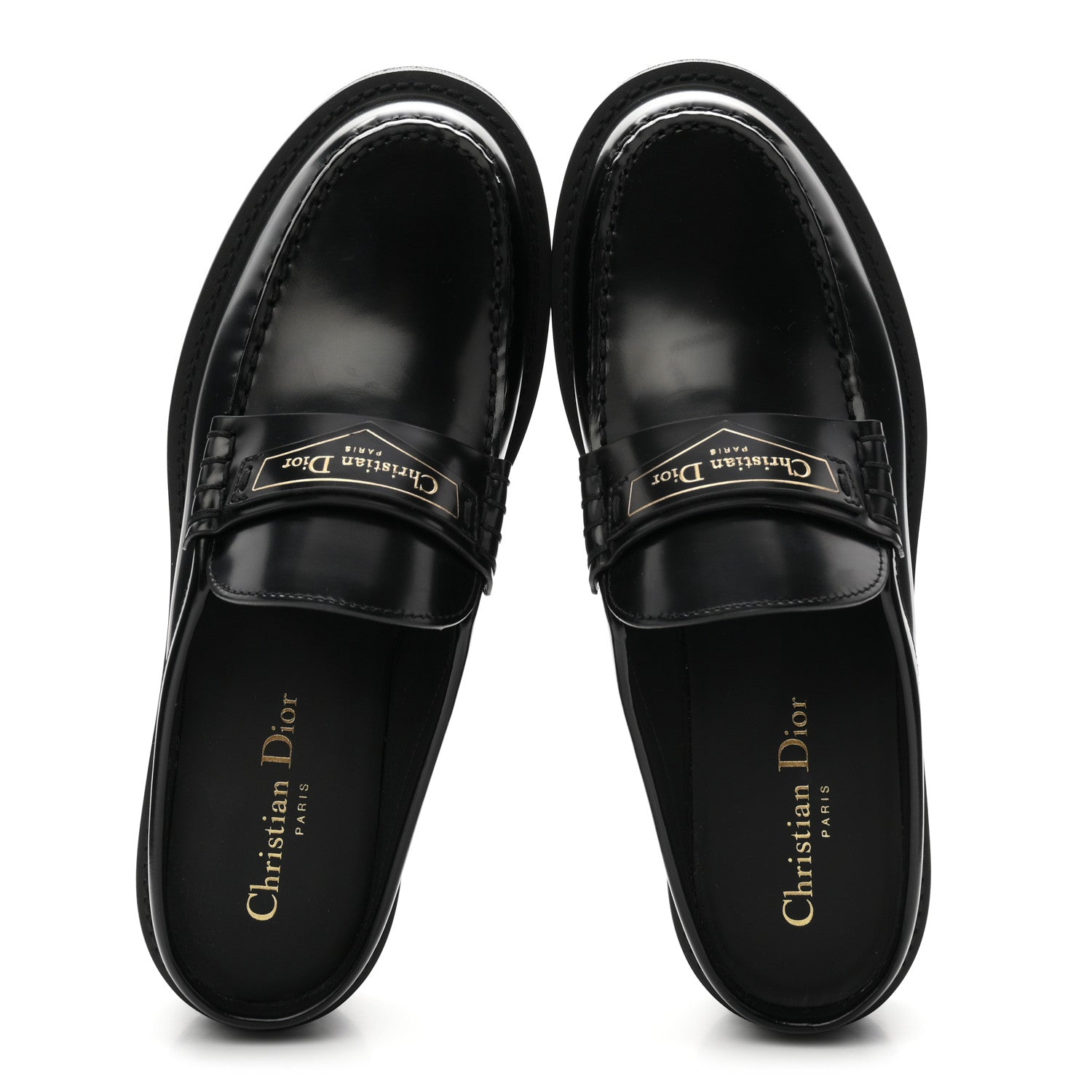 Christian Dior Brushed Calfskin Boy Mules 39.5 Black 2 of 9