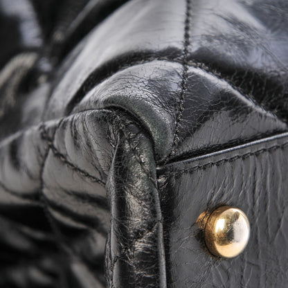Chanel Glazed Calfskin Quilted Tote Black 9 of 13