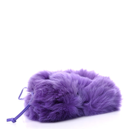 Bottega Veneta Shearling Lambskin Embellished The Mini Pouch Purple 4 of 9