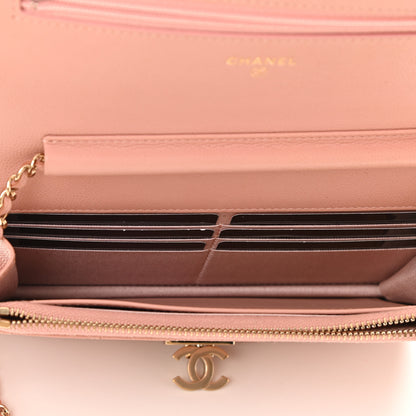 Chanel Caviar Quilted Golden Class Wallet On Chain WOC Pink 4 of 11
