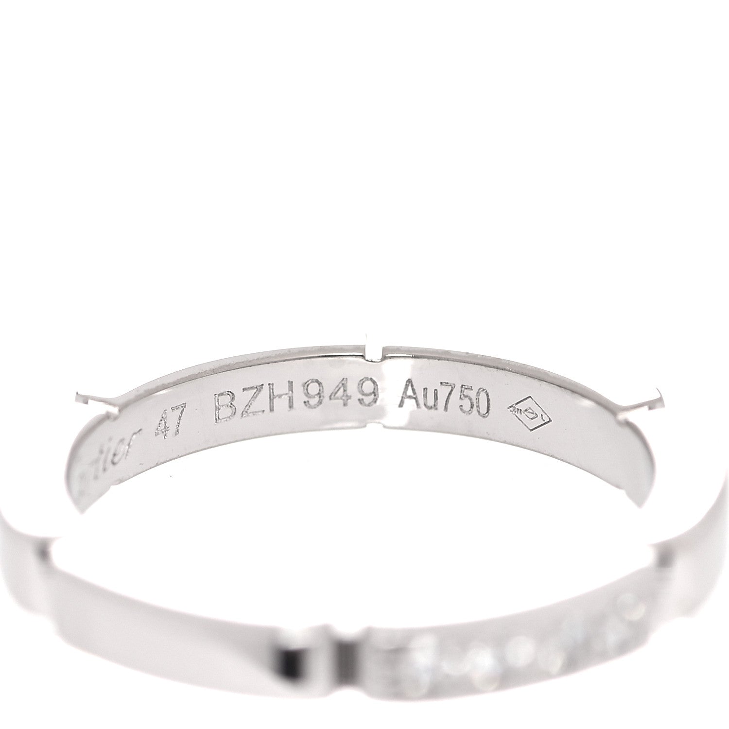 Cartier 18K White Gold Diamond Maillon Panthere Wedding Band Ring 47 4 10 of 10