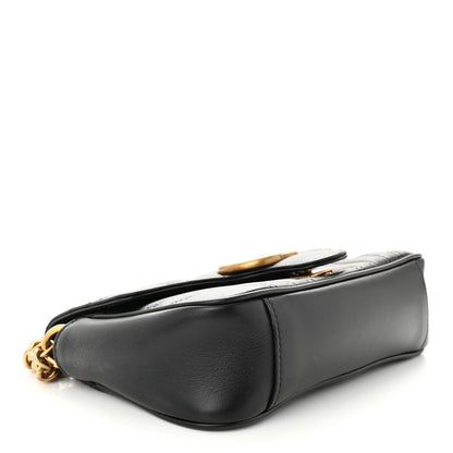 Gucci Calfskin Matelasse Mini GG Marmont Shoulder Bag Black 4 of 12