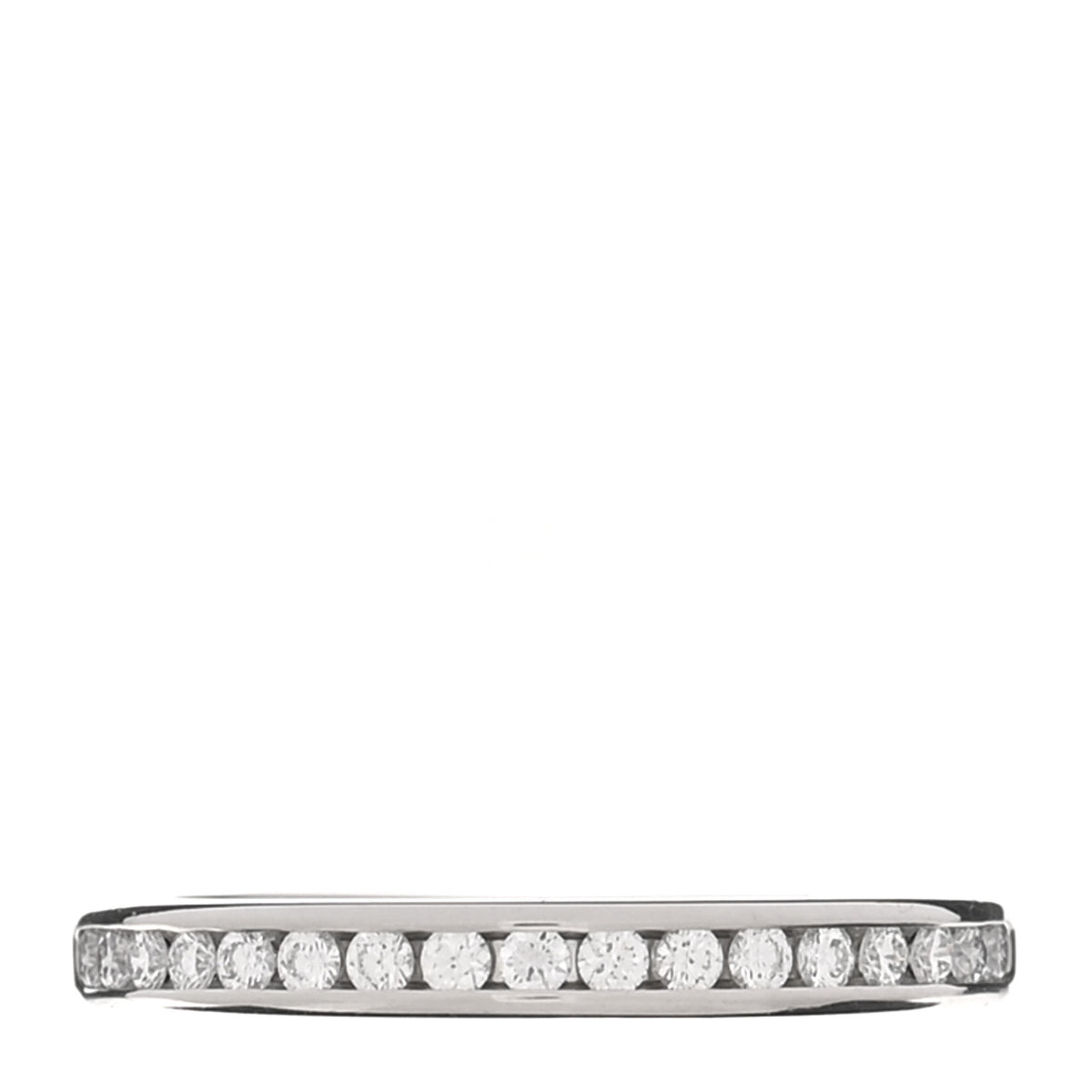 Tiffany Platinum Diamond 2.5mm Half Circle Wedding Band Ring 49 4.75 1 of 5
