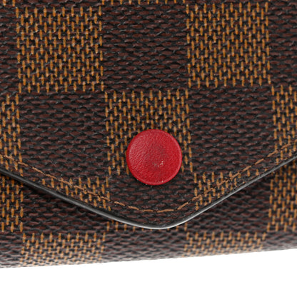 Louis Vuitton Damier Ebene Josephine Wallet Red 15 of 16