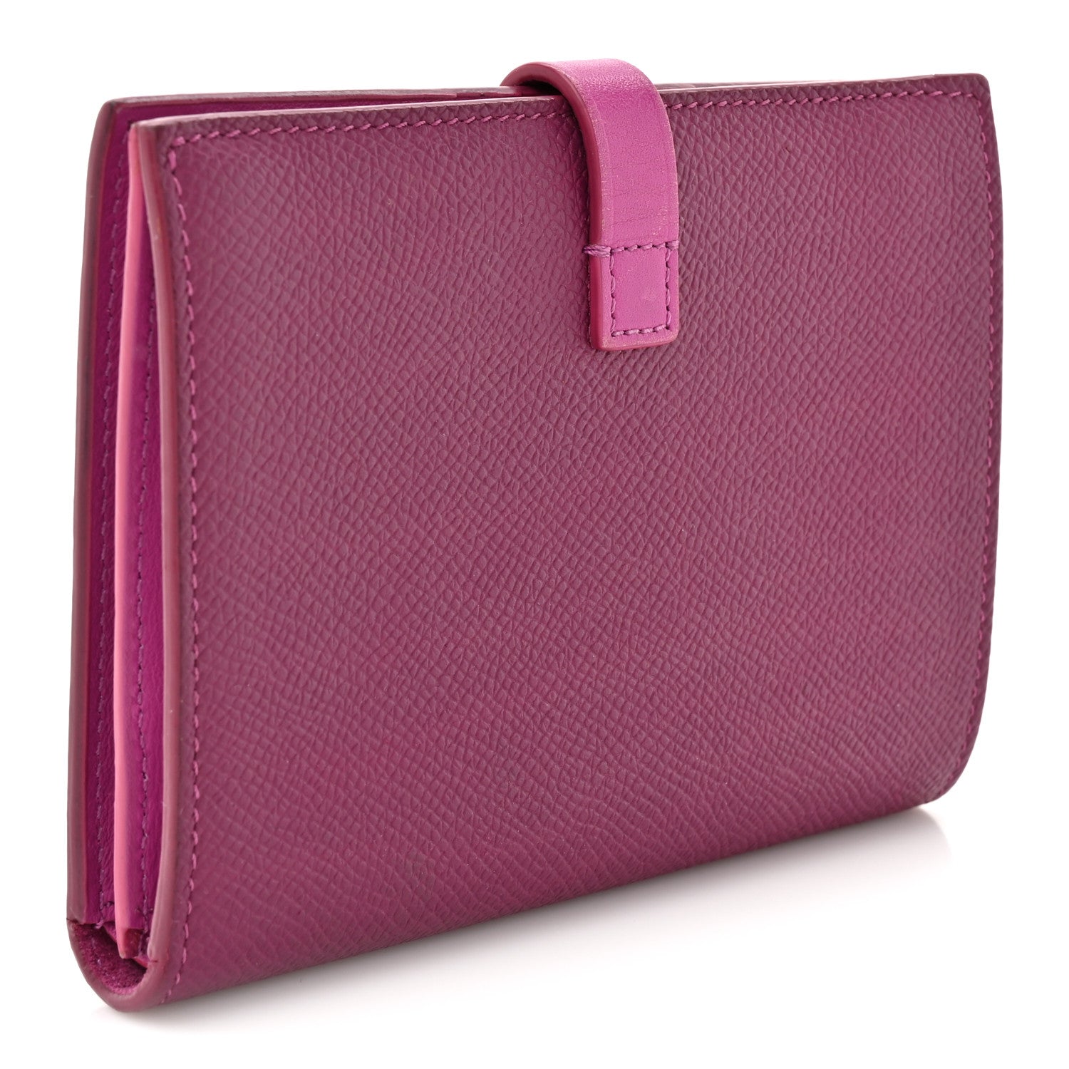 Celine Grained Calfskin Medium Multifunction Strap Wallet Magenta 3 of 11