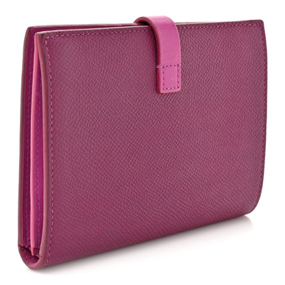 Celine Grained Calfskin Medium Multifunction Strap Wallet Magenta 3 of 11