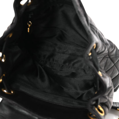 Chanel Lambskin Quilted Backpack Black 5 of 12