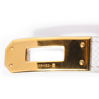 Hermes Epsom Kelly Double Tour Bracelet Small White 4 of 7